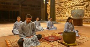 Seated Meditation in Meditation Retreat Ninh Binh