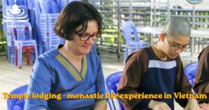 Temple lodging monastic life experience in Vietnam